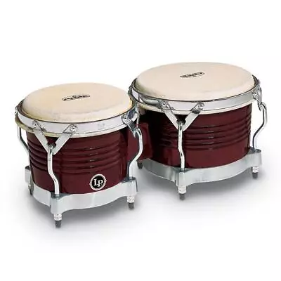 Lp Latin Percussion Matador Bongo Drums Almond Brown Chrome - M201-abw • $220.01