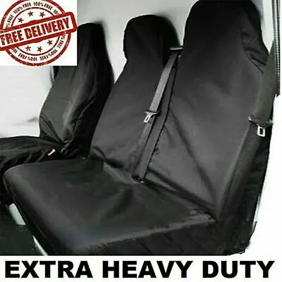 Heavy Duty Waterproof Black Van Seat Covers 2+1 For Vw Transporter T4 T5 T6 • $27.37