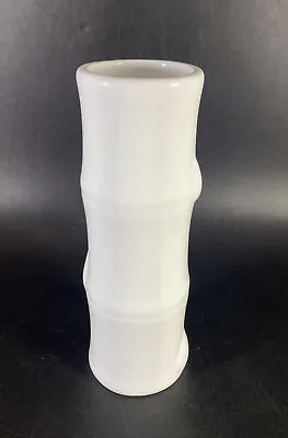 Bamboo Shaped White Ceramic Vase 16.5cm Tall Vase • £8