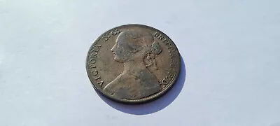GB 1861 Queen Victoria One Penny Coin *COMBINED P+P* QV Bun Head • £1