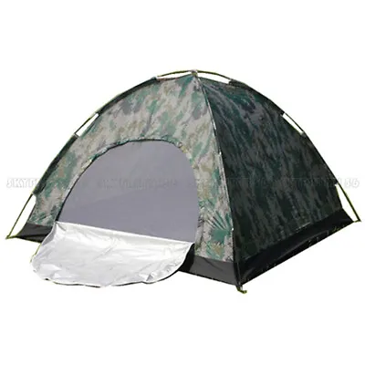 2 Person Family Camping Tent Outdoor Hiking Backpacking Waterproof Camouflage • $24.58