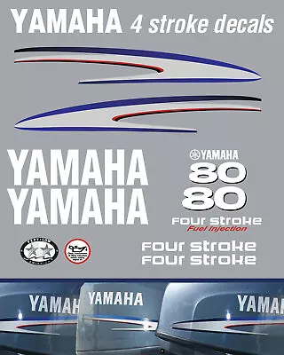 YAMAHA 80hp 4 Stroke Fuel Injected Outboard Decals • $96.80