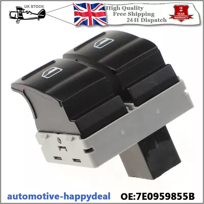 Electric Window Control Switch Double Buttons For VW Transporter T5&T6 2003-2016 • £9.29