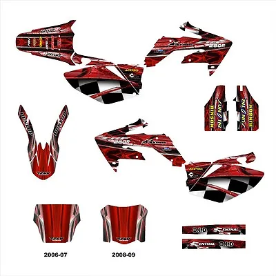 CRF 250 R Graphics Deco For Honda 250R 2004 2005 2006 2007 2008 2009 NO2001 Red • $149