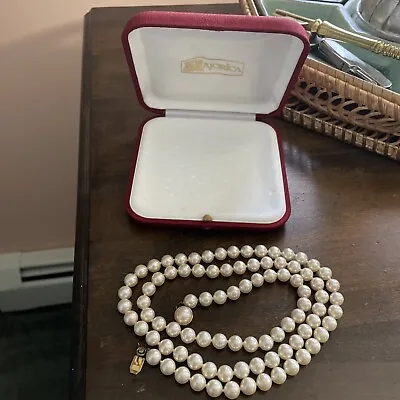 Vintage Majorica Simulated Pearls. Necklace With Original Case. Pre Owned • $80