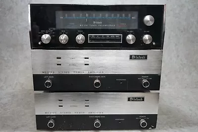 Pair Of McIntosh MC2120 Solid State Power Amplifiers & MX114 FM Tuner Preamp • $5000