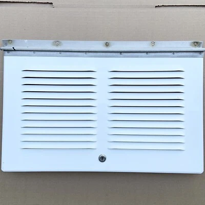 Vintage Camper Trailer Exterior White Metal Vented Service Compartment Door • $71.99