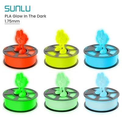 SUNLU 1.75mm Glow In The Dark PLA Filament Fit Most FDM 3D Printers 1KG Spool • $34.90