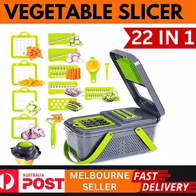 Fruit Vegetable Slicer Dicer Mandoline Julienne Food Chopper Cutter Peeler 22in1 • $45.99