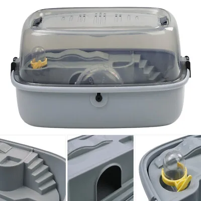 Hamster Gerbil Rat Cage Box Plastic Small Animal Nest House With Exercise Wheel • £16.95