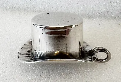 Vintage Sterling Monopoly Top Hat Charm - 3/4  X 5/8   X 1/2  2.3g MacLachlan • $29.99
