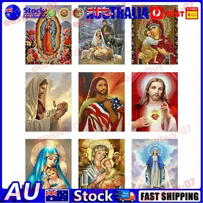 $11.47 • Buy AU Religious Figure Full Round Drill Diamond Painting 5D DIY Rhinestone Art