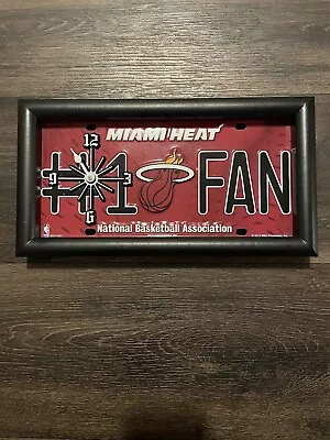 NBA Miami Heat - Metal License Plate Clock Does NOT Work • $18.99