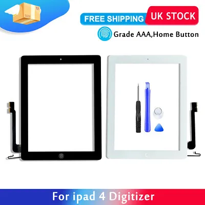 £10.69 • Buy For IPad 4 A1458 A1459 A1460 Touch Screen Replacement Glass Digitizer IC Button