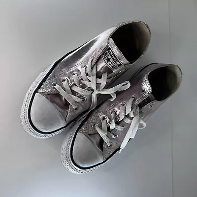 Converse Chuck Taylor All Star Low Womens Size 10 Metallic Rose Shoes Sneakers • $19.99