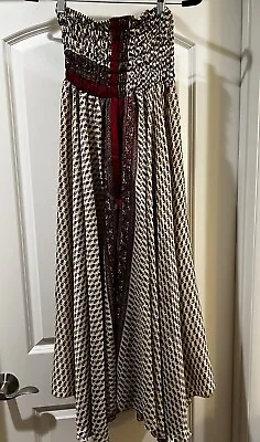 Women’s Silk Harem Pants Lounge Smocked Waist M Boho Hippie Gypsy Yoga • $20