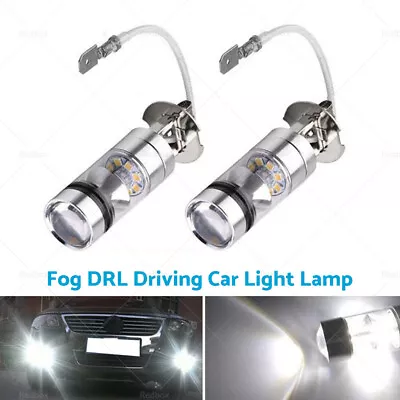 2x H3 100W Hight Power LED Cree Headlight Fog Driving Light Bulbs Car Lamp Globe • $13.48