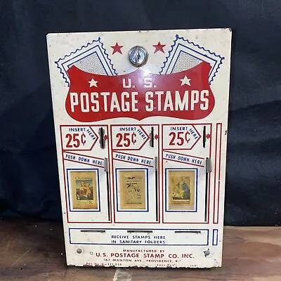 Vintage U.S. Postage Stamps Machine 25 Cents With Key & Works Perfectly  • $250