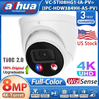 NEW ! Dahua OEM 8MP 4K VC-STI08HG1-IA-PV Tioc2.0 IP Camera Active Deterrent Dmss • $141.55