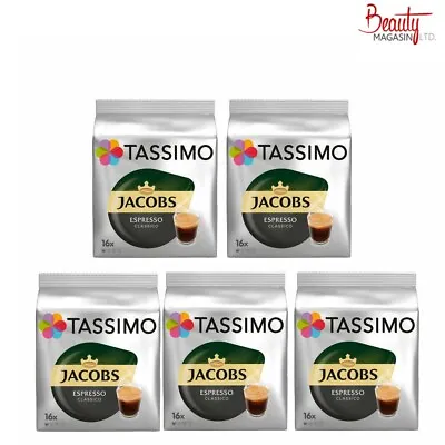 Tassimo Jacobs Espresso Coffee - Pack Of 5 80 T Disc / Servings • £21.21