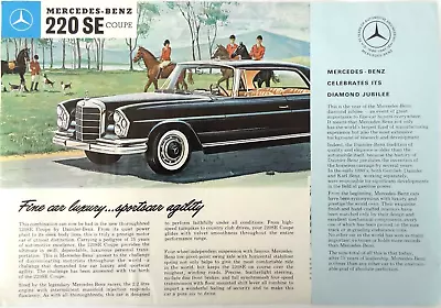Mercedes-Benz 220 SE Coupe  Two-sided Sales Sheet Brochure • $10.95