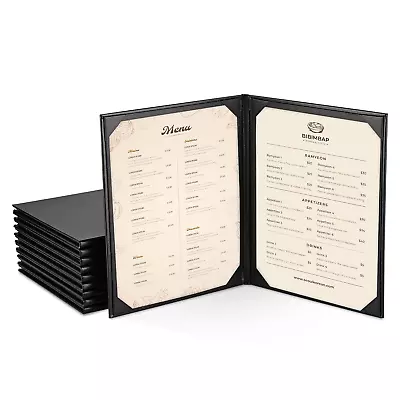 Wechef 10 Packs Menu Covers 8.5 X11  2 Views Leather Menu Holders With Exterior  • $121.99