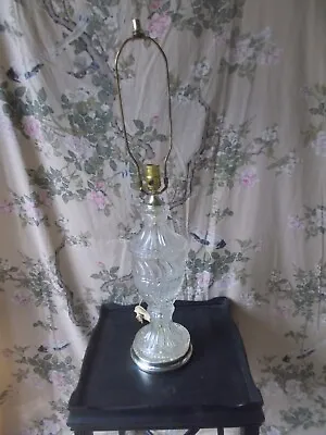 Vintage?  Cut Crystal Glass & Brass Table Lamp 32  Tall~Waterford? • $110