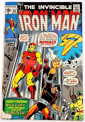 Iron Man #35 (1971)  / Fn / Marvel / Nick Fury / Daredevil • $24.95