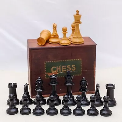 Vintage Staunton Chess Set / Complete Jaques Box 5076 • £65