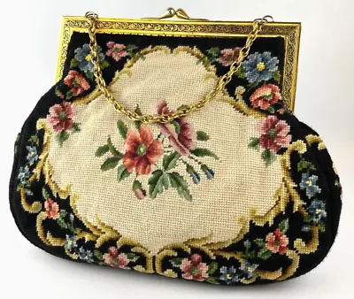 Moese De Par Oversized Vintage Needlepoint Purse • $67.60