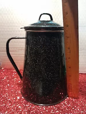 Antique Enamel Coffee Pot • $24.95