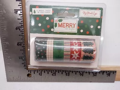 My Mind's Eye Merry & Bright 6 Washi Tapes Christmas Embellishment New A30678 • $4.95