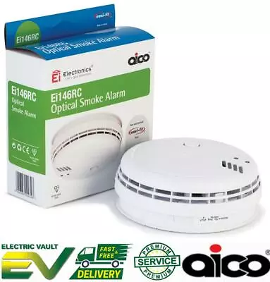£28.55 • Buy Aico EI146RC Smoke Alarm Optical 85Db Mains /Battery Backup