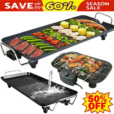 £32.10 • Buy Electric Teppanyaki Table Top Grill Griddle BBQ Barbecue Hot Plate Garden Indoor