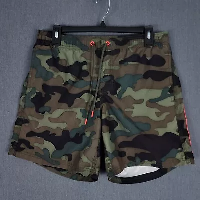 Sundek Shorts Mens Small (30x7) Camo Elastic Waist Drawstring Lined Swim Trunks • $37.88