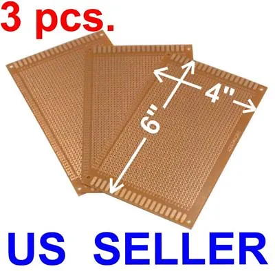 3 Pcs 4x6  9x15cm Prototyping PCB Printed Circuit Board Prototype Breadboard Kit • $7.99