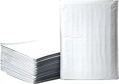Any Size White Color Poly Bubble Mailers Shipping Padded Bags Mailing Envelopes • $301.37