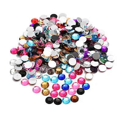 Flat Back Acrylic Rhinestones Round Loose Beads Mix Color 1.5mm 4mm 6m 8mm 10mm • $6.98