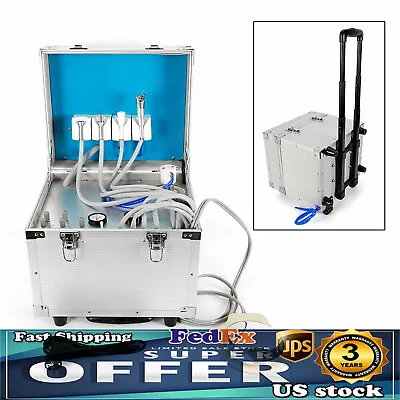 Mobile Portable Dental Delivery Unit Suction Syringe Air Compressor Scaler 4Hole • $199.50