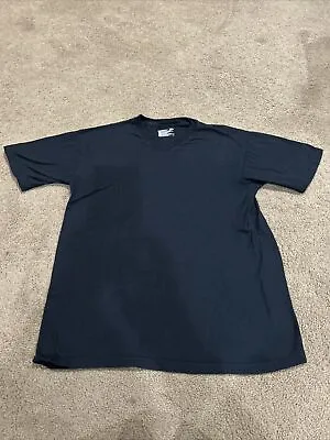 Hanes Perfect T Men’s T Shirt Black Size Medium Preowned V Neck Short Sleeve • $4.95