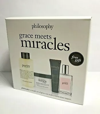 PHILOSOPHY 'Grace Meets Miracles' Set (facial Cleanser Moisturizer Perfume) • $29.98