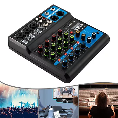 Bluetooth Studio Audio Mixer Live DJ Sound Mixing Console W/ USB 5 Channel • $47.50