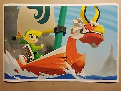 $17.95 • Buy Zelda The Wind Waker Ship Link Poster Print 12  X 18  Video Game Room Nintendo