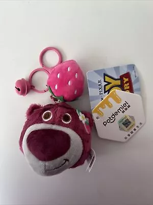 Disney Toy Story Lotso Huggin Bear Strawberry Plush Toy Keychain KeyRing • £14.99