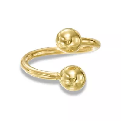 (2 Pieces) 14g Plain Twist Curved Barbell GOLD Plated Over (316L) Surgical Steel • $4.99
