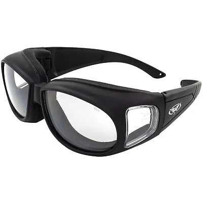 Global Vision Motorcycle Safety Fitover Glasses Clear Lens Storage Pouch + Strap • $16.95