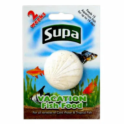 Supa Holiday Fish Food Blocks Aquarium Vacation Feed 14 Days 2 Weeks 15 Fish • £3.95