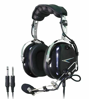 New C40b Cobra Pilot Aviation Headset (black) With Free Headset Bag! • £105.20