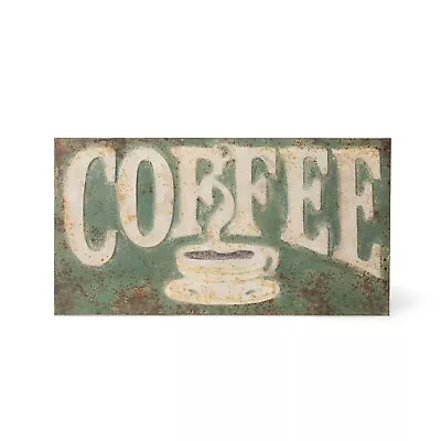 Coffee Wall Sign Vintage Antique Style Metal Kitchen Home Decor • $120