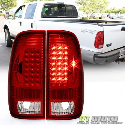 $104.99 • Buy 1999-2007 Ford F250 F350 F45 SD 1997-2003 F150 Red LED Tail Lights Signal Lamps
